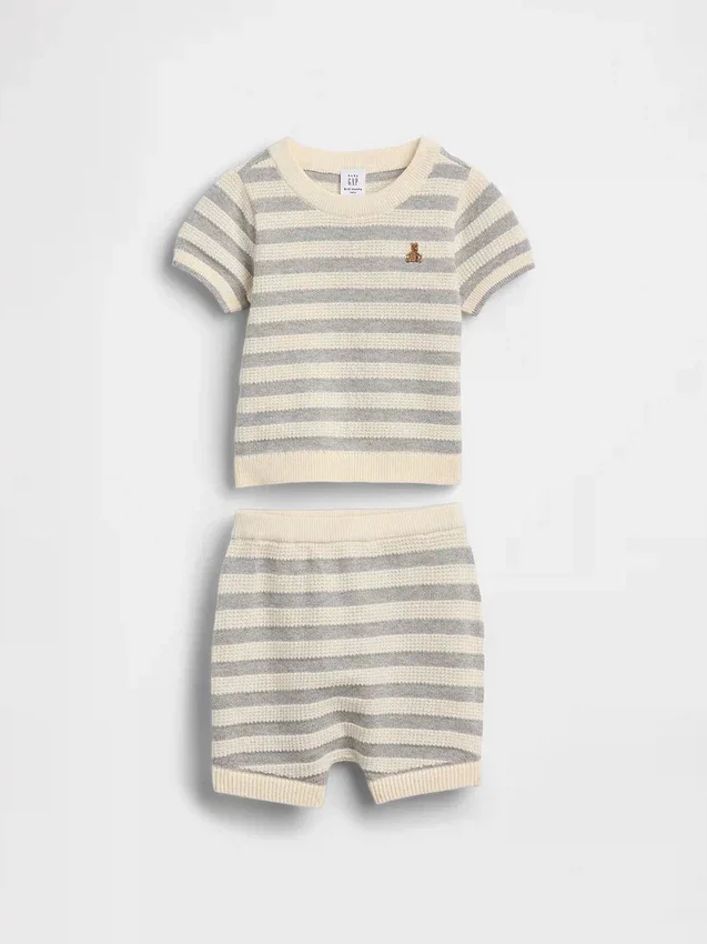 Set med randig babytröja