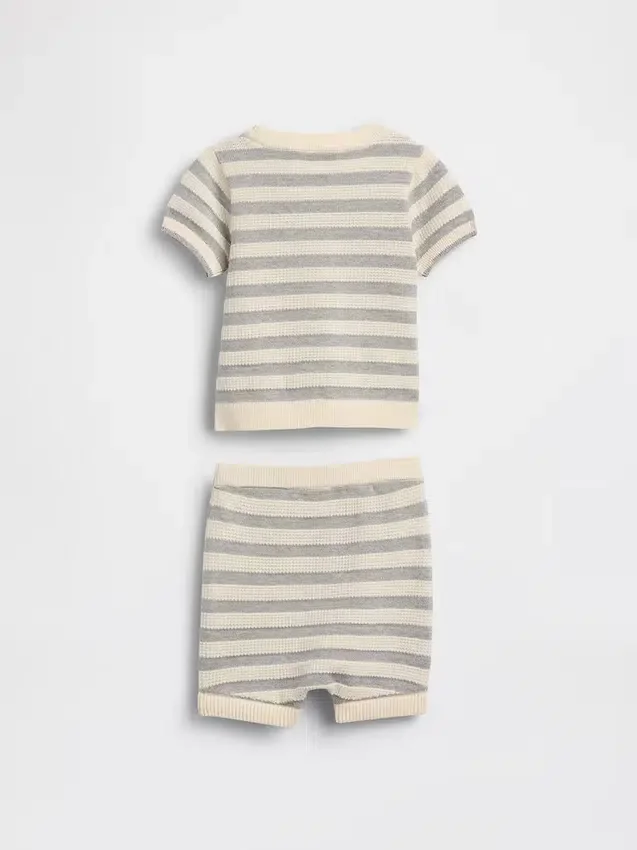 Set med randig babytröja