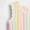 Set med randig virkad babytröja och shorts