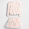Set med ribbad tröja och tyllkjol för Baby & Småbarn