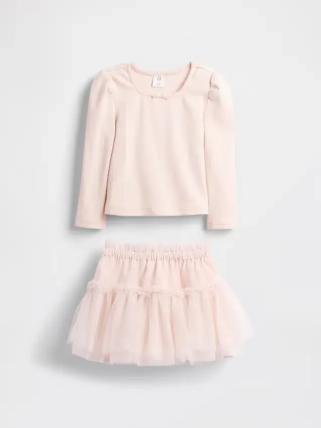 Set med ribbad tröja och tyllkjol för Baby & Småbarn