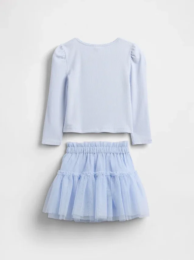 Set med ribbad tröja och tyllkjol för Baby & Småbarn