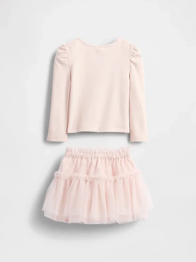 Set med ribbad tröja och tyllkjol för Baby & Småbarn