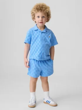 Set med rutig frottéklädsel för Baby & Småbarn