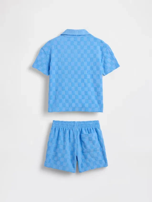 Set med rutig frottéklädsel för Baby & Småbarn