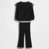 Set med tulle-tröja och ribbade leggings med utsvängda ben för Baby & Småbarn