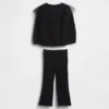 Set med tulle-tröja och ribbade leggings med utsvängda ben för Baby & Småbarn
