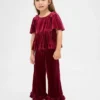 Set med velourkläder med volanger för Baby & Småbarn