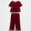 Set med velourkläder med volanger för Baby & Småbarn