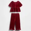 Set med velourkläder med volanger för Baby & Småbarn
