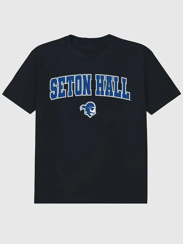 Seton Hall University Arch Logo, svart grafisk T-shirt