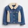 Sherpa-jeansjacka med ikonmönster för Baby & Småbarn