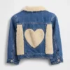 Sherpa-jeansjacka med ikonmönster för Baby & Småbarn