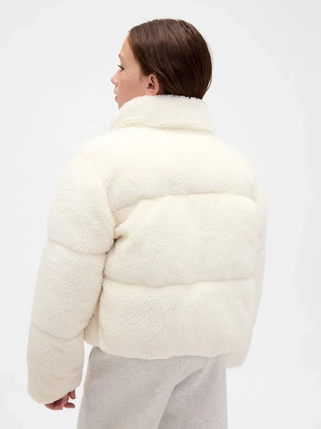 Sherpa-puffjacka för barn