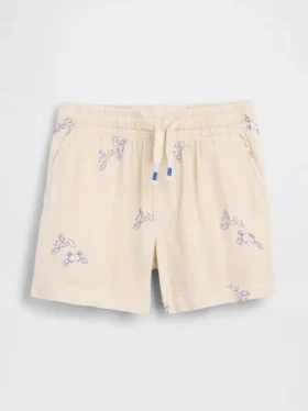 Shorts i bomullsgasväv med tryck för Baby & Småbarn