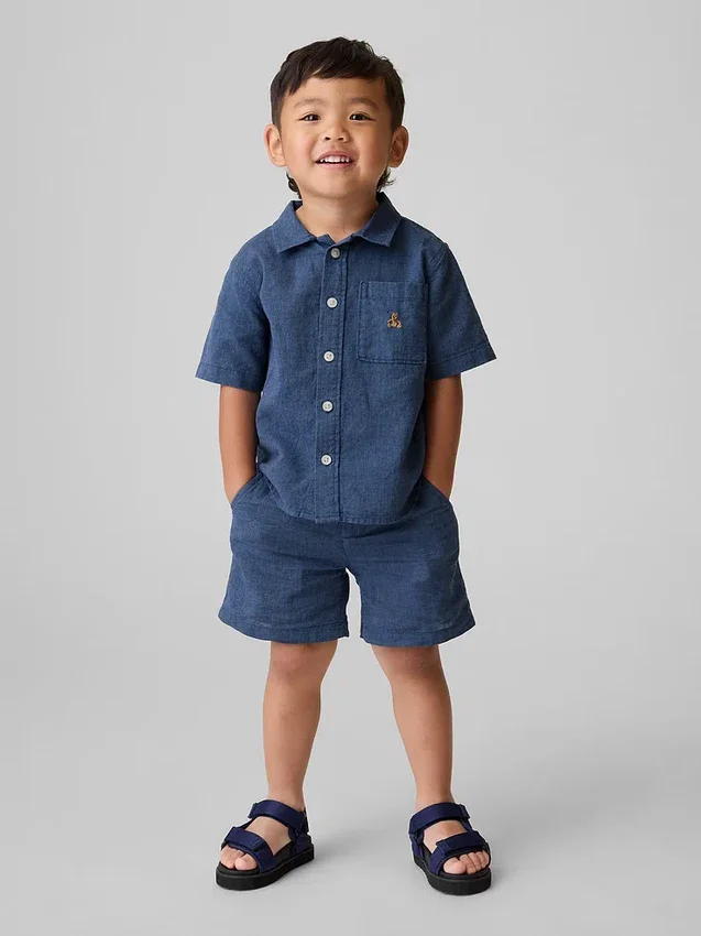 Shorts i linne-bomull för Baby & Småbarn