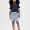 Shorts i återvunnen flanell för barn