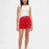 Shorts i återvunnen flanell för barn