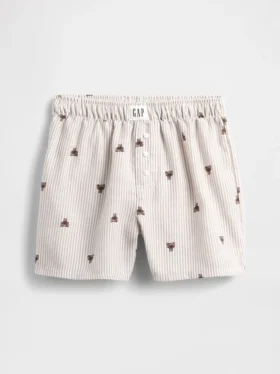 Shorts i återvunnen flanell för barn