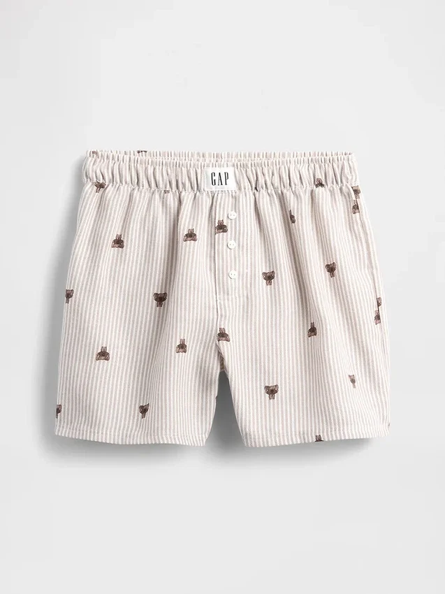 Shorts i återvunnen flanell för barn