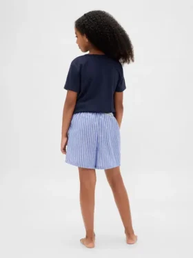 Shorts i återvunnen flanell för barn