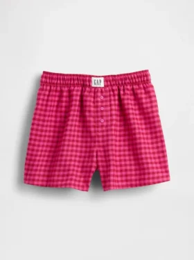 Shorts i återvunnen flanell för barn