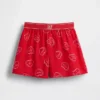 Shorts i återvunnen flanell för barn