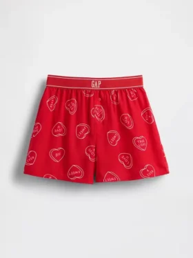 Shorts i återvunnen flanell för barn