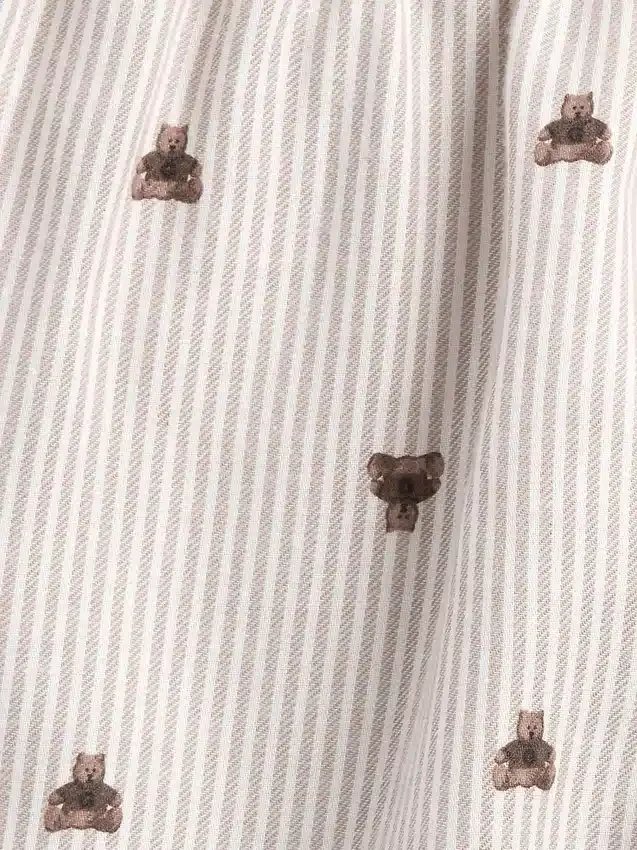 Shorts i återvunnen flanell för barn