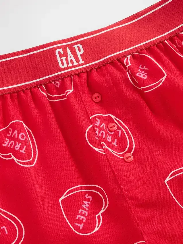 Shorts i återvunnen flanell för barn