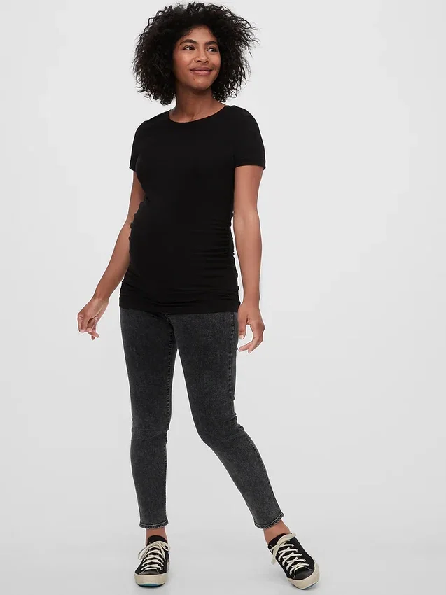 Skinny jeans med insats för mammakläder