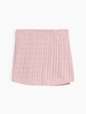 Skort i kabelstickad tröja för barn