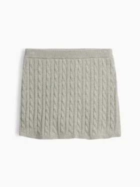 Skort i kabelstickad tröja för barn