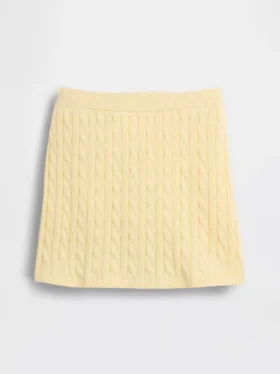 Skort i kabelstickad tröja för barn