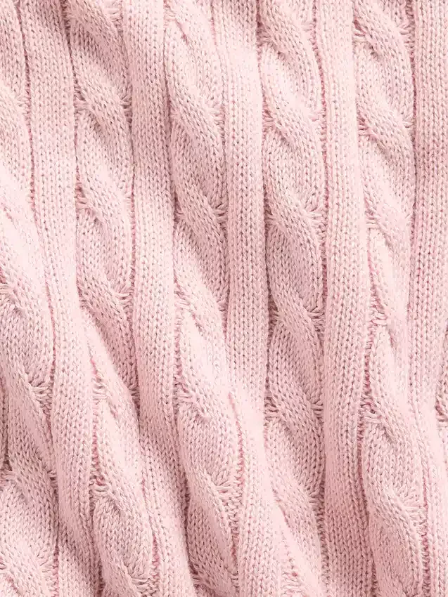 Skort i kabelstickad tröja för barn