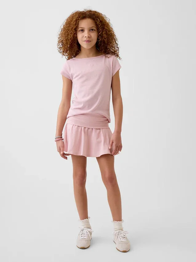 Skort med vikbar midja för barn