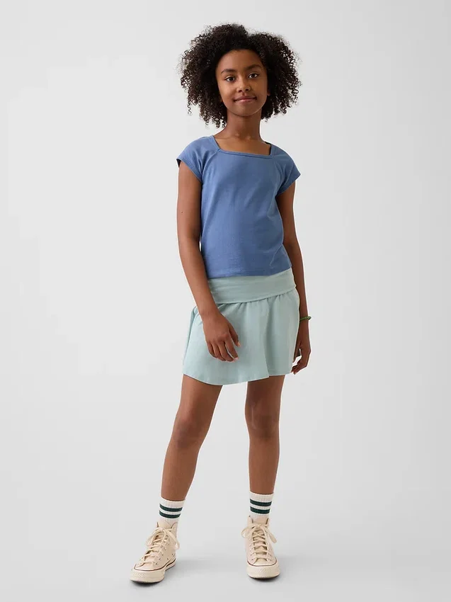 Skort med vikbar midja för barn