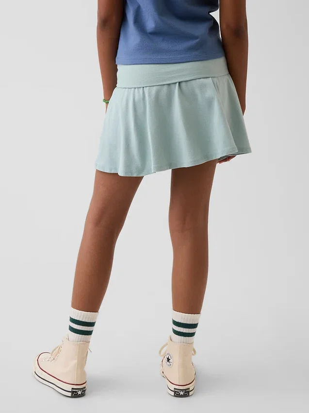 Skort med vikbar midja för barn
