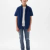 Slim-fit-Jeans för barn med riv- och lappfunktion