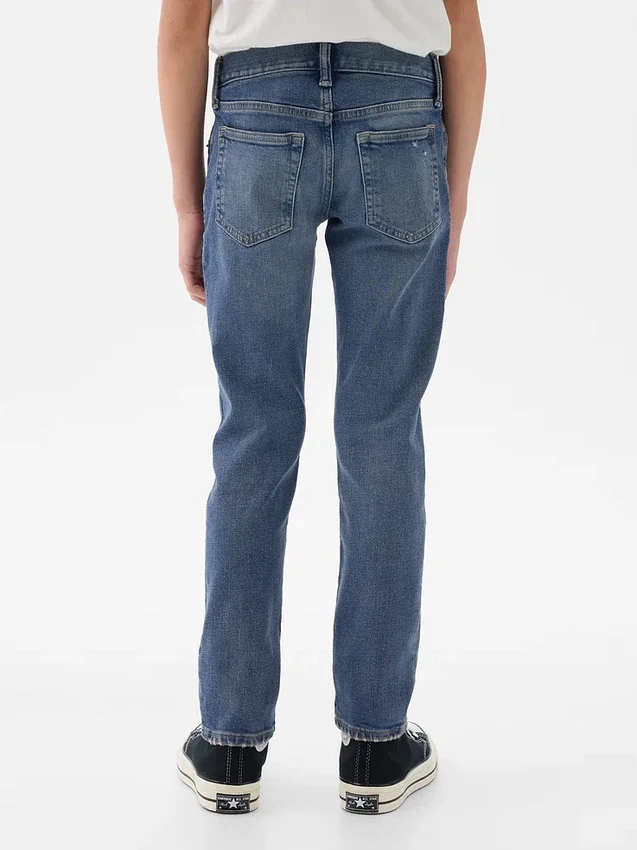 Slim-fit-Jeans för barn med riv- och lappfunktion