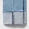 Slim Straight-jeans med hög midja och uppvikt benslut i 90-talsstil