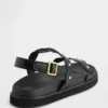Slingback-sandaler med nitar för barn