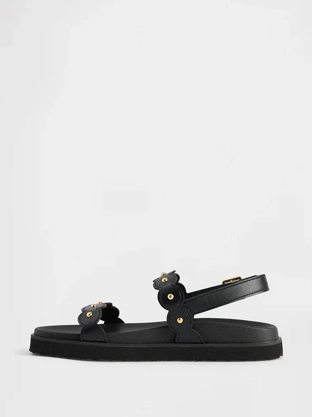 Slingback-sandaler med nitar för barn