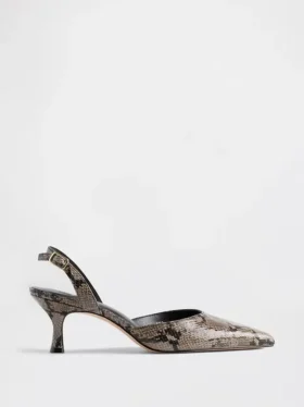 Slingback-skor med låg klack