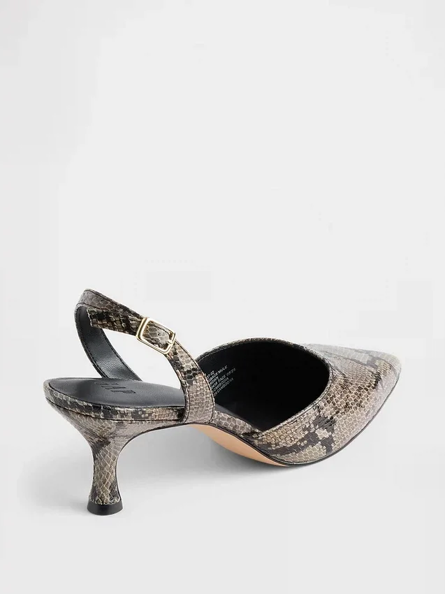 Slingback-skor med låg klack