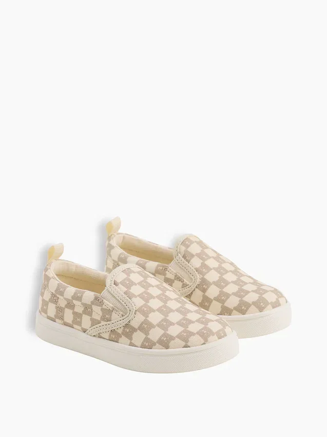 Slip-on-sneakers i canvas för småbarn med Brannan Bear-motiv