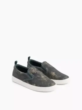Slip-on-sneakers i canvas med kamouflage för barn