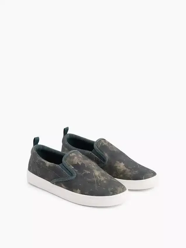 Slip-on-sneakers i canvas med kamouflage för barn