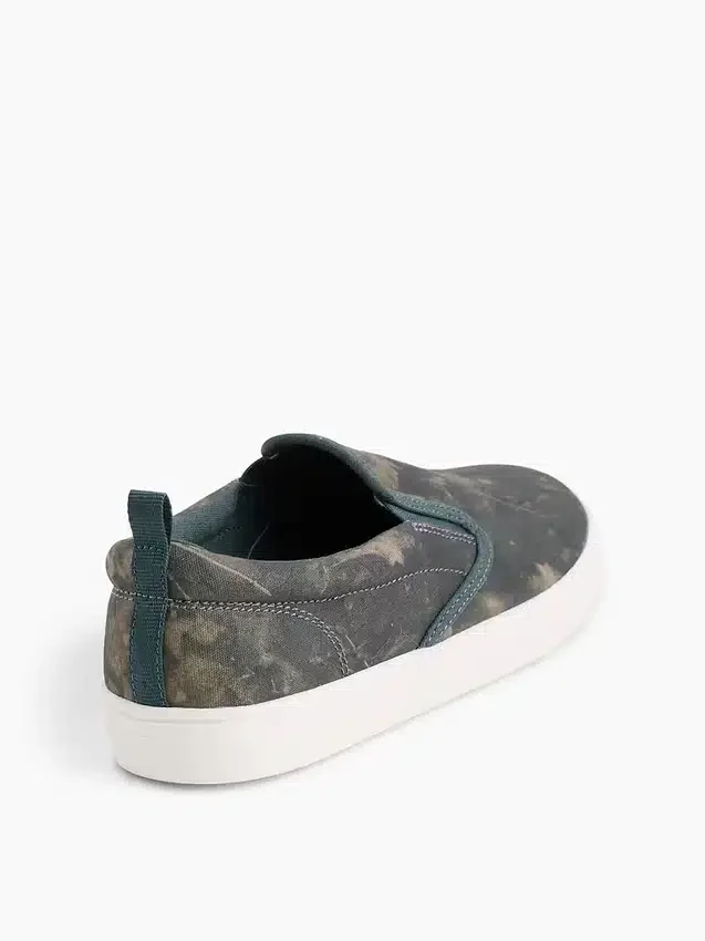 Slip-on-sneakers i canvas med kamouflage för barn