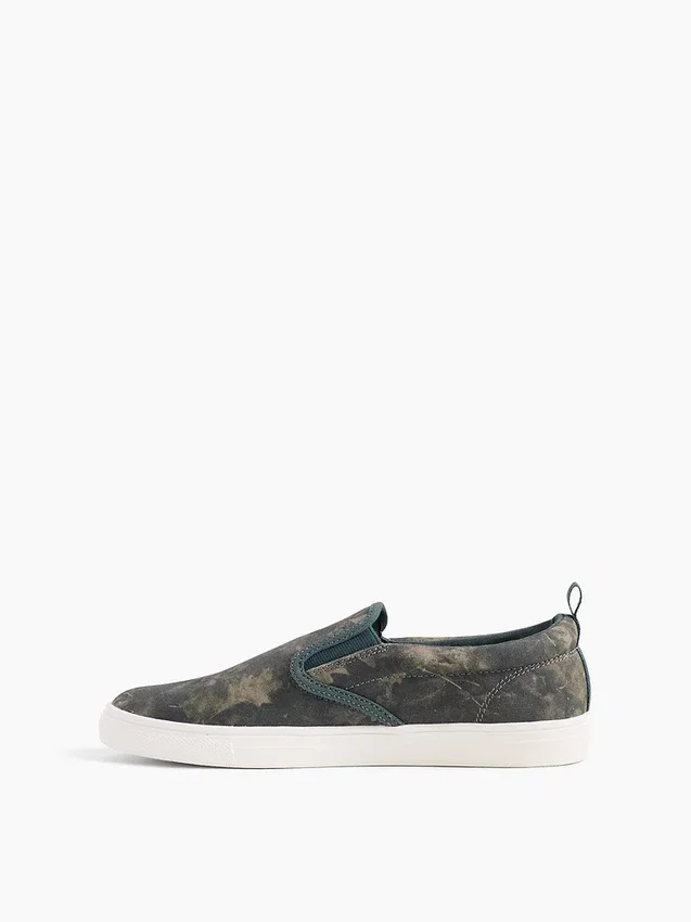 Slip-on-sneakers i canvas med kamouflage för barn